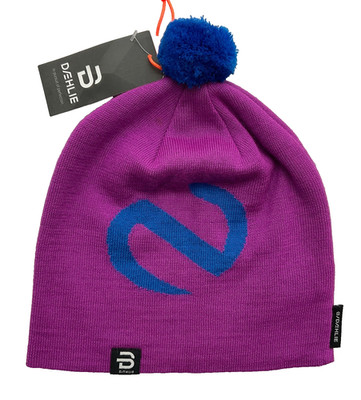 Bjorn Daehlie Petter Northug Ski Hat Beanie Pom Pom Knitted Winter Cap Purple