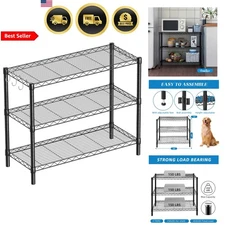 Adjustable Metal Shelf Wire Shelving Unit Storage Rack Display Shelf for Offi...