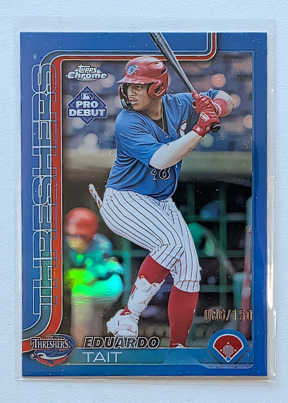 2025 Topps Pro Debut Chrome Eduardo Tait Blue Refractor /150 #PDC-173 Phillies