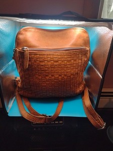 Valencia Holland Genuine Cognac Leather Woven Backpack ✨ Experience fine craftsmanship at Mugna Leather Arts  main image 4