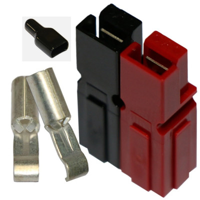Anderson PowerPole  Set PP45 rt/sw 45A + PVC Gummikappen 5-teilig, #4168
