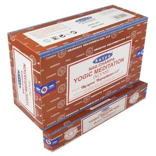 Satya Nag Champa Yogic Meditation Incense Sticks Agarbatti 180 Grams Box  12 Pcs