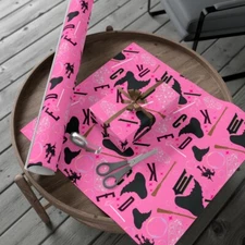 Wicked Gift Wrap Papers Pink Glinda Elphaba Good Witch Bubble Magical Wand Hat