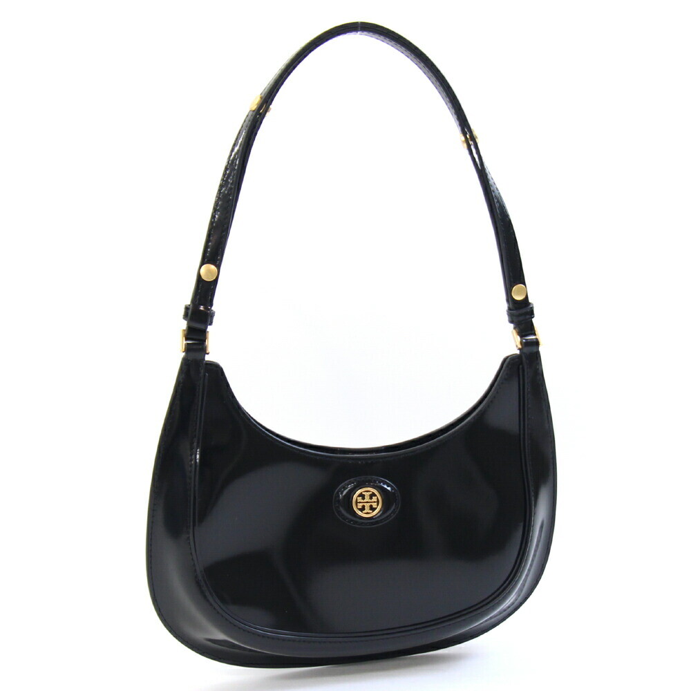 Tory Burch Robinson Spazzolato One Shoulder Bag 154729 Black