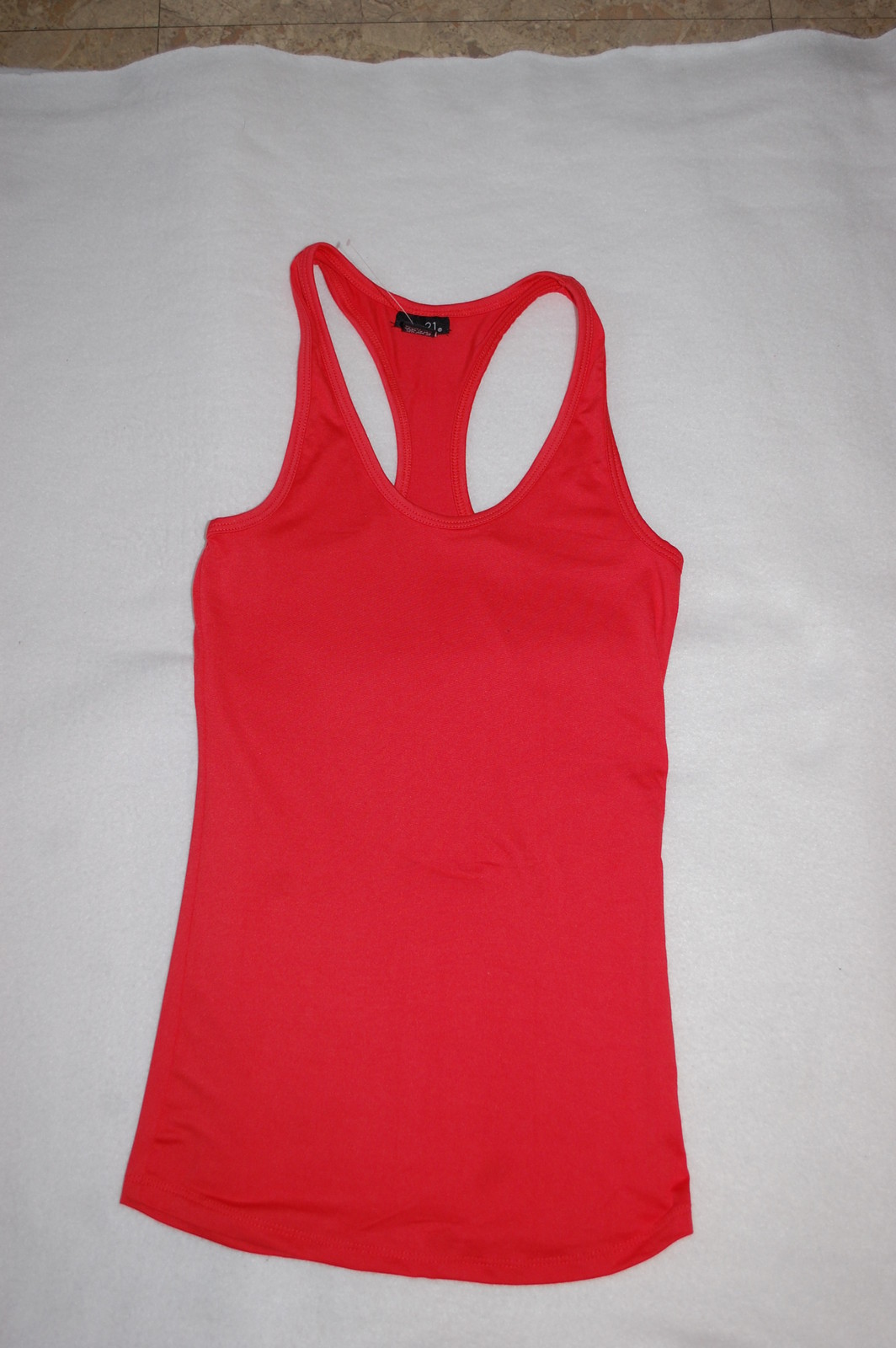 Women's Blood Orange Racerback Tank Top - Super Soft Stretchy Size M by Rue 21-image
