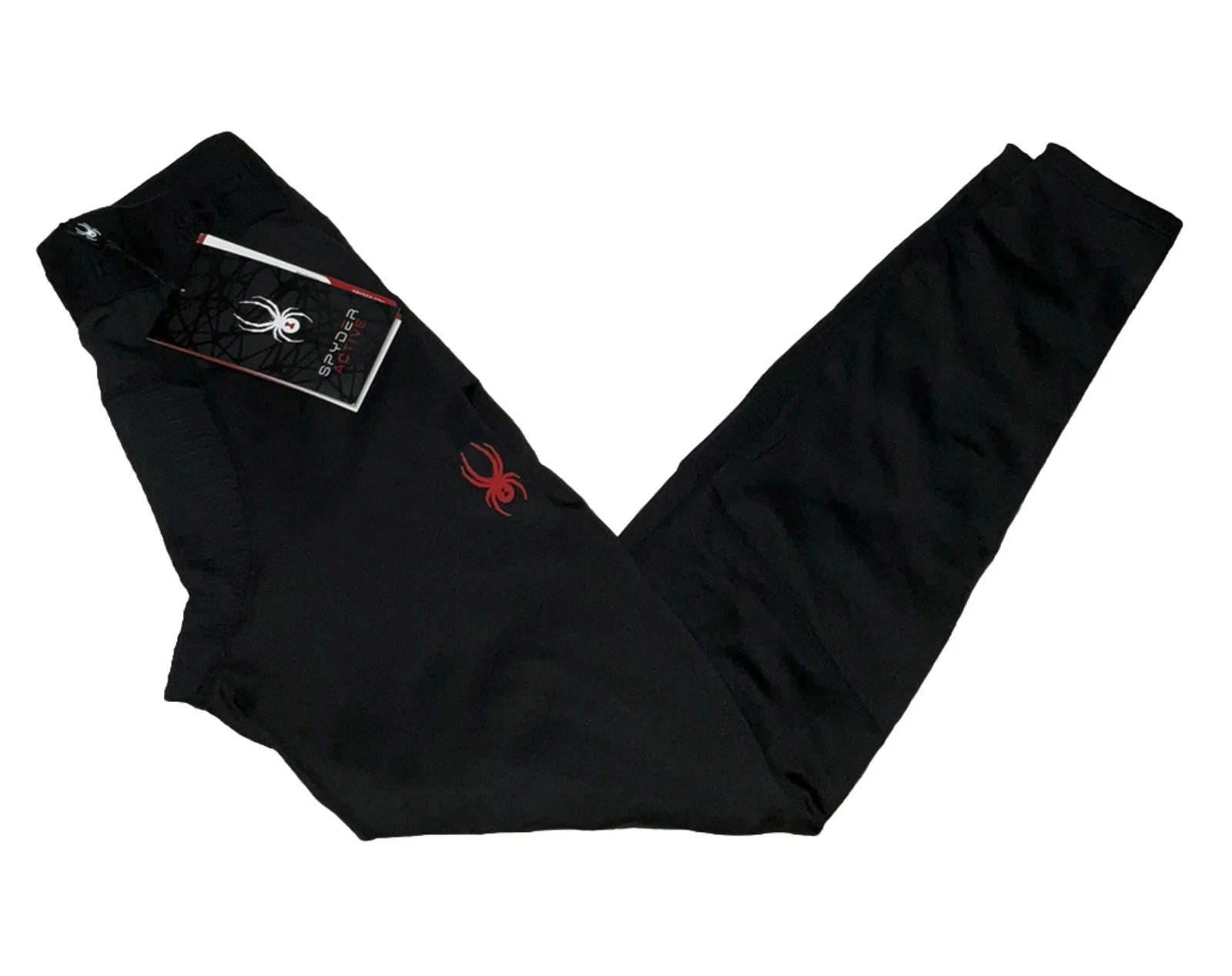 Spyder Active ProWeb Black Prow-B Stretch Baselayer Running Pants Tights Mens S