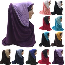 12pcs AI Amira Hijab Women Muslim Head Scarf Shawl Wrap Turban Instant Hijab Cap