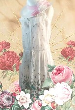 Vintage  Urban Outfitters Lux eyelet Floral bird  dress Tagged $78 med boho