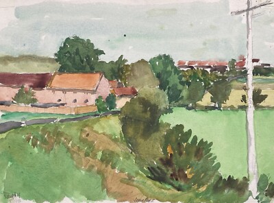 Mateo Cristiani 1890 - 1962 Gestüt Schafhof in Amorbach Natur Landschaft