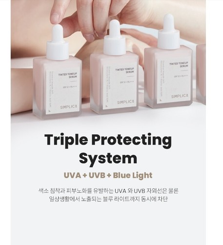 SIMPLICA Tinted Tone-Up Serum 30ml(1.01oz)x2pcs (SPF50+/PA+++) Korea Beauty - Picture 11 of 21
