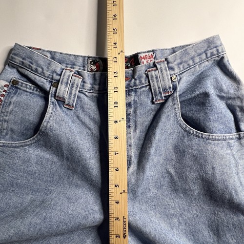 Vintage Urban Girl No Excuses Mega Leg Jeans Size 11/12 90s Skater Raver Faded - Picture 13 of 16