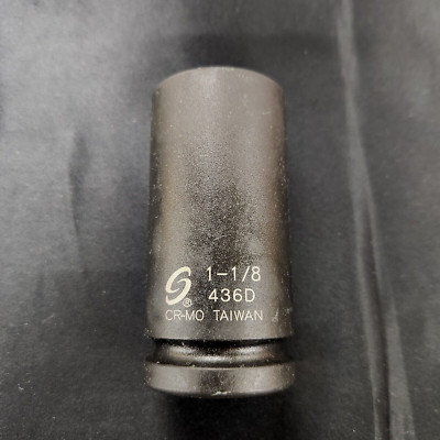 Sunex 436D 3/4" Drive Deep 6-Point Impact Socket – 1-1/8 Inch, Chrome Molybdenum Alloy Steel, Radius Corner Design