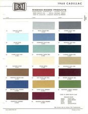 1968 Cadillac Fleetwood Deville Eldorado Calais Limousine Fl Paint Chips R-m 1968 Cadillac Fleetwood Deville Eldorado Calais Limousine Fl Paint Chips R-m