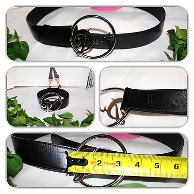 ? FASHIONABLE CHRISTIAN DIOR LARGE BUCKLE UNISEX LEATHER  display picture 1