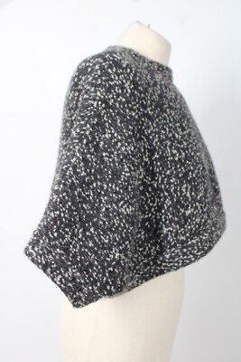 【関税&送料込】Brunello Cucinelli Sequinned Cashmere Silk B Brunello Cucinelli XS Gray Cashmere Wool Silk Sequin Cropped
