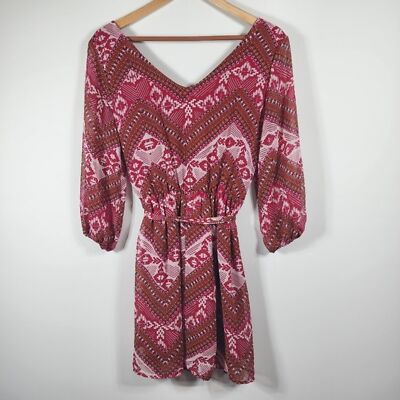 Women's Red Vneck As U Wish Dress