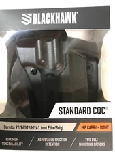 Blackhawk CQC Beretta 92/96/M9/M9A 1 (NOT Elite/Brig) RH Hip Carry 415604BK-R