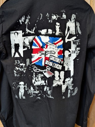 LANCIA Sex Pistols Shirt Baumwolle Reißverschluss Druckknopf Kette Ösen NEUWERTIG! - Bild 4 von 6