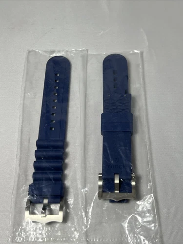 Authentic 22mm Blue Rubber Dive Watch Band for TUDOR PELAGOS 25500 25600 Strap