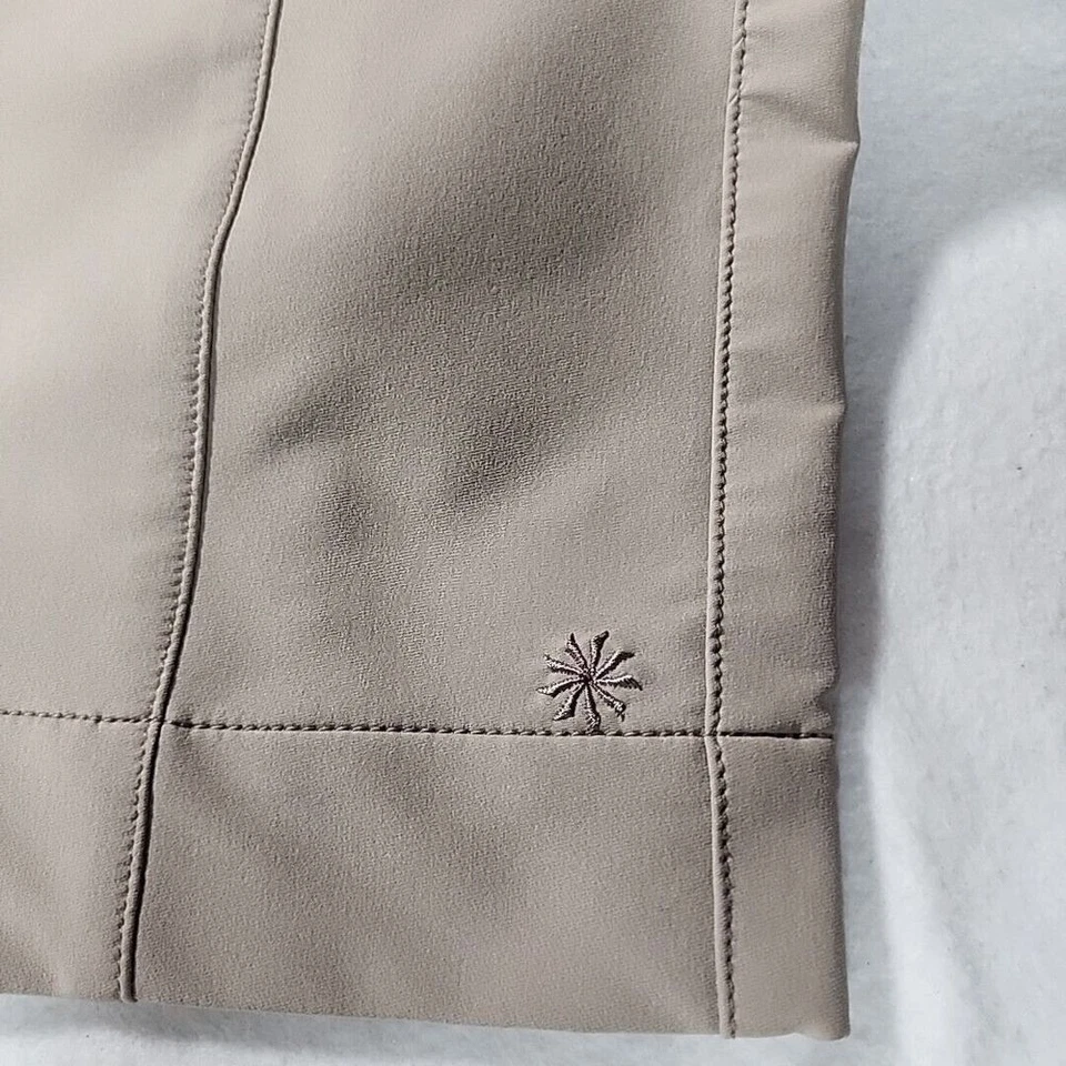 Athleta Tan Pants/ Slacks Adjustable Waist Size 4P Pockets Thicker Athletic - Image 3 of 4