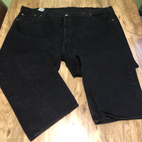 Levis 501 Original Straight Leg Button Fly Jeans Mens Size 50x30 Black - Picture 1 of 10