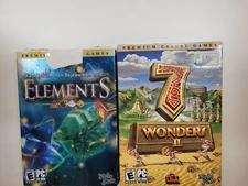 PC Games 2 Elements, 7 Wonders II PC CD-ROM Premium Casual Games