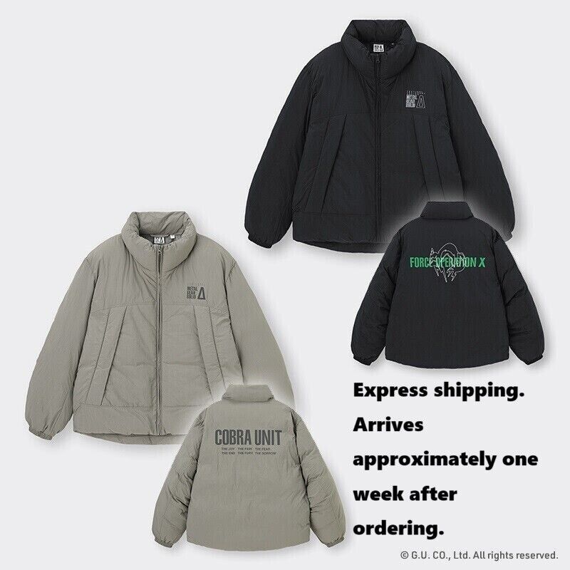 METAL GEAR SOLID Δ x GU Padded Stand Blouson New Japan METAL GEAR SOLID Δ x GU Padded Stand Blouson New Japan