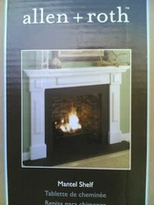 NIB: Elegant White Fireplace 6-ft MANTEL SHELF (Fireplace Surround NOT Included)