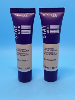 Rimmel London Stay Matte Full Coverage Mattifying Foundation 2 Pack 1oz