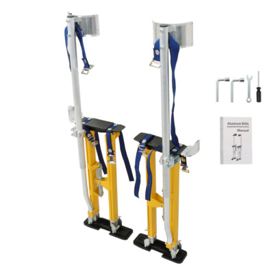 24-40 Inch Yellow Aluminum Drywall Stilts Tool For Painting Painter Taping
