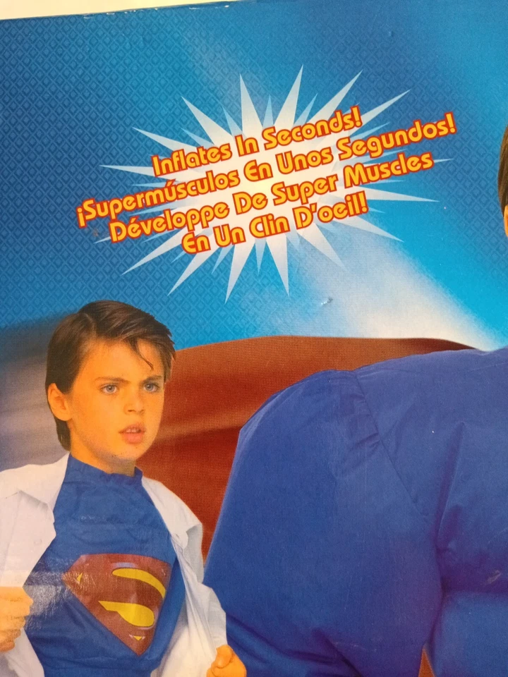 Superman Returns Talla 4-7 Inflable Ventilador Músculo Traje Halloween Disfraz Top #A58 Foto 3 de 4
