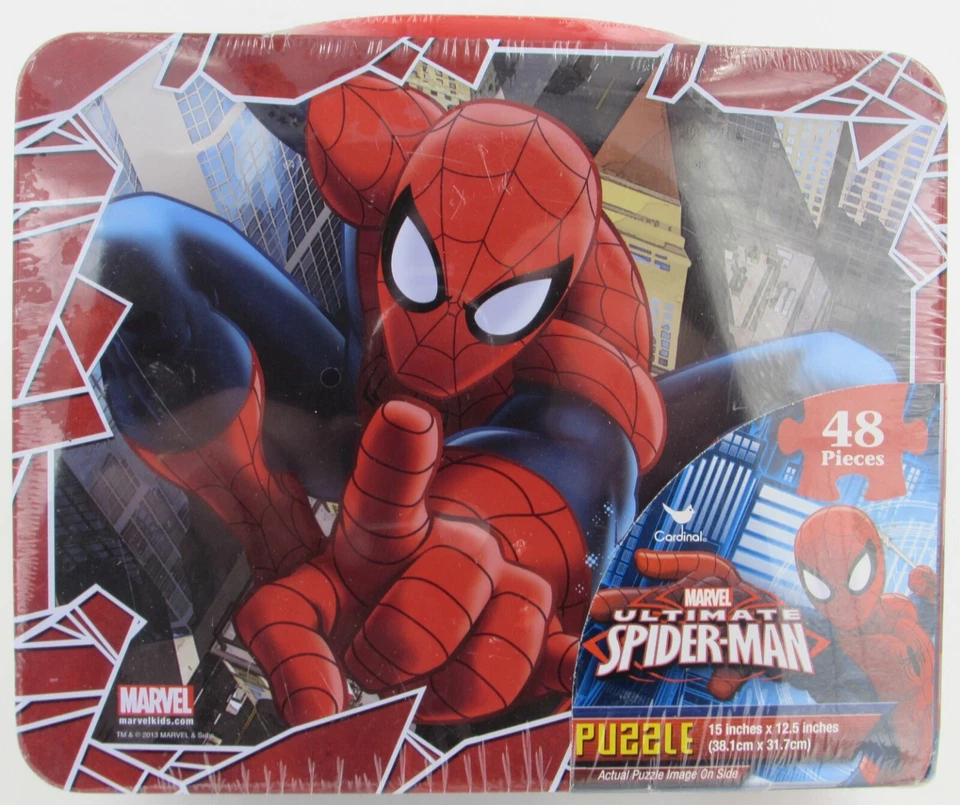 Совершенно новый Marvel Ultimate Spider-Man 48 шт. пазл в металлической коробке для завтрака - Изображение 2 из 2
