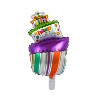 "Folienballon 40Cm Happy Birthday Torte\" Luftballon Geburtstag Party Partydeko"