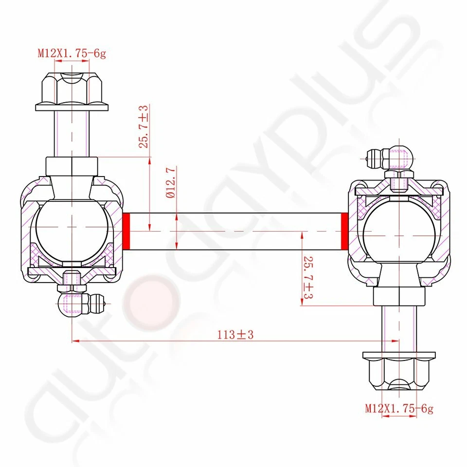 8x Set Front Suspension Kit Control Arms Tie Rods Sway Bar for 2007-14 Ford Edge - Image 4 of 4