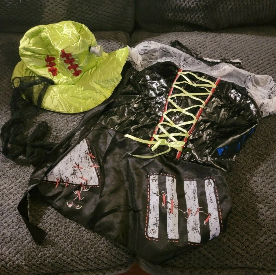 Disfraz de Monstruo Novia de Frankenstein Disfraz de Halloween de lujo para niño 7-8 Foto 3 de 4