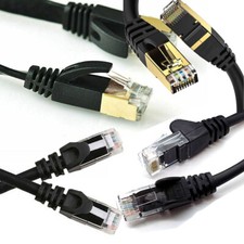 Cat6 Cat7 Cat8 Cat5e Ethernet Network Patch Outdoor Cable Lot 1m 5m 10m 20m 30m