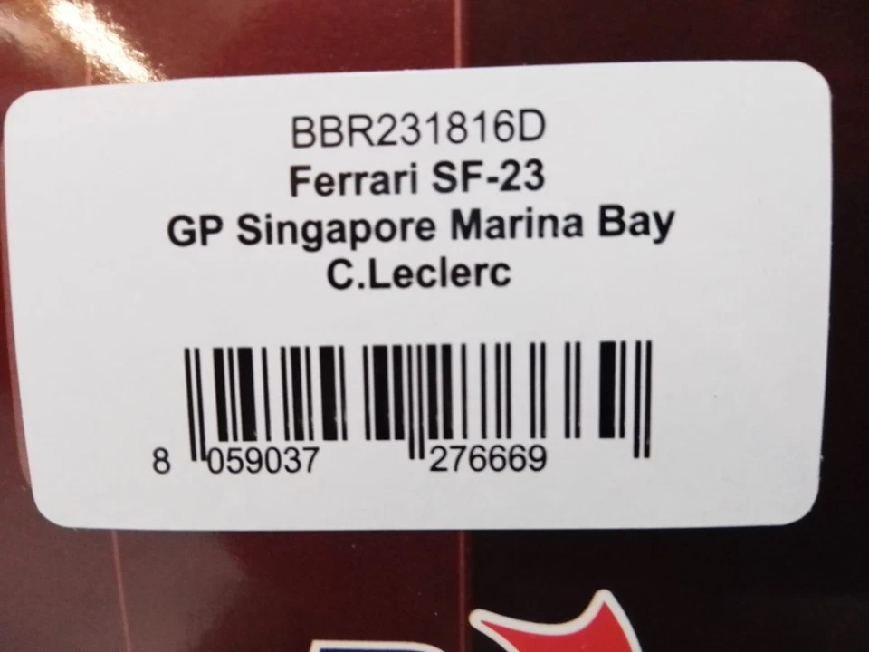 BBR Ferrari SF-23 #16 Charles Leclerc Singapore GP 2023 1/18 BBR231816D - Immagine 4 di 4