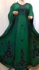 Eid Ramzan SALE Hand Work Moroccan Dress Dubai Abaya Gown Long Farasha Kaftan