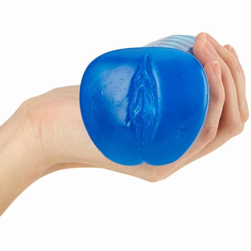 Discreet Male Masturbator Cock Stroker with Orgasm Beads Travel Sex Toy