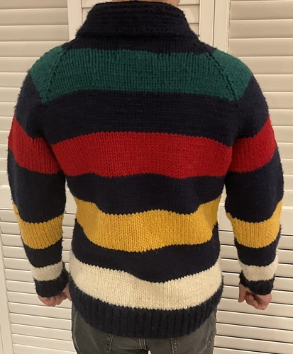 Hudson’s Bay Company HBC Men’s Wool Knit Stripe Sweater Size Small - 第 7/12 張圖片