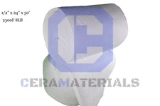 1/2" CeraBlanket 24"x50' Ceramic Fiber Blanket Insulation 8# 2300F