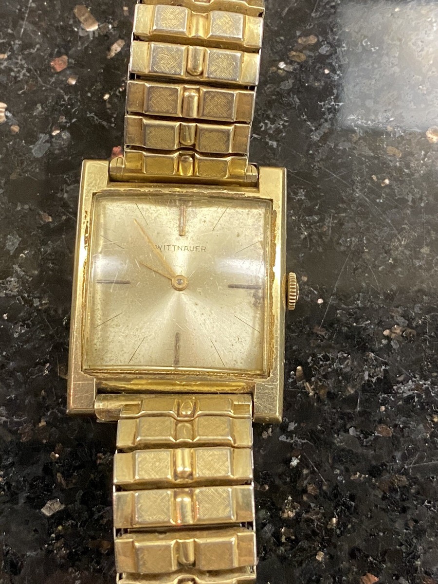 ジャンク WITTNAUER 手巻き時計 本体 14K GOLD LAK Wittnauer 14k Gold Filled 17J Wind up wrist Watch Swiss Runs See