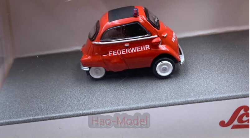 Schuco 1:87 BMW Isetta police fire engine Model Car Diecast Gift
