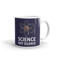 Science Not Silence Atom Nerd Geek Coffee Tea Ceramic Mug Office Work Cup Gift