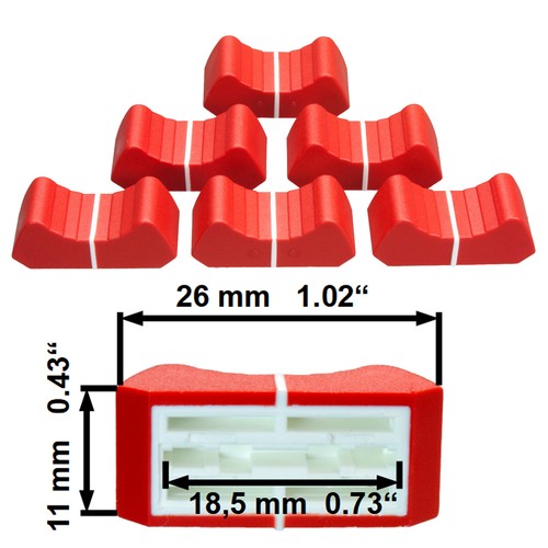 SIFAM 2x TAPPO MANOPOLA FADER NERO 18,5mm Cursore Potenziometro - Foto 7