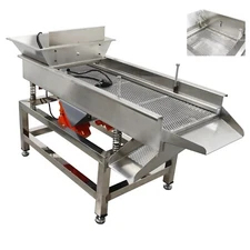 Powered Single Layer Linear Vibrating Screen Straight Shaker110V with 8MM Screen
