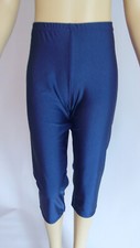 Capris 3/4 Leggings Glanz Voltigierhosen marineblau Gr. 104