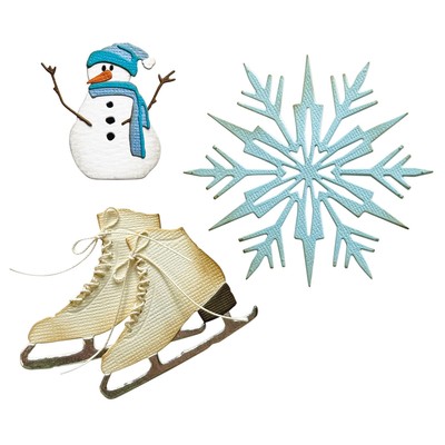 Sizzix Thinlits Stanzschablone Vault Winter Wishes by Tim Holtz 10 Teile