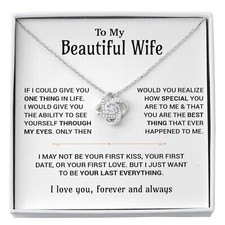To My Wife Necklace, Christmas Gifts For Women, Anniversary Gift For Wife