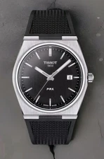 TISSOT PRX 40MM Black Dial Rubber Strap Watch T137.410.17.051.00